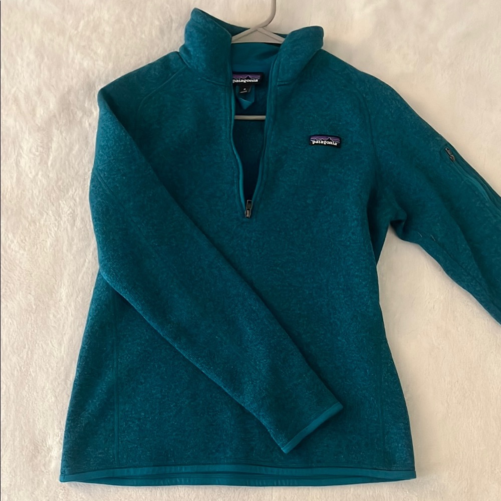 Patagonia Women’s Better Sweater Medium 1/4 Zip Pullover Teal (Green/Blue)